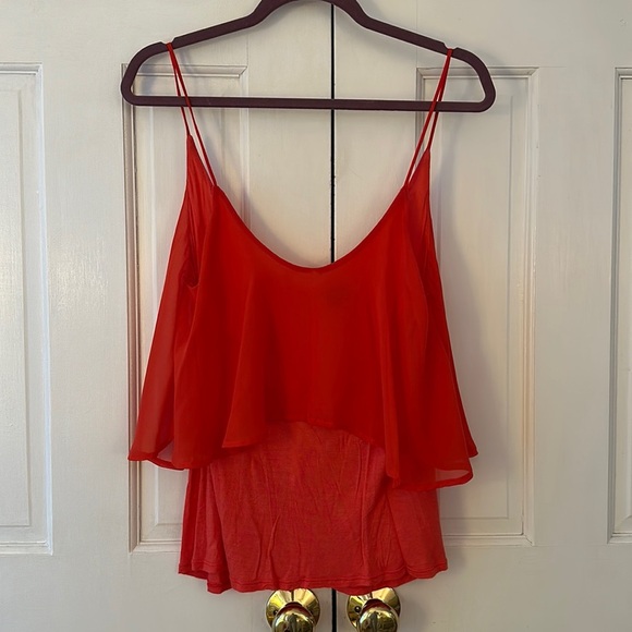 Sparkle & Fade (Urban Outfitters) Layered Red Top - Picture 1 of 3